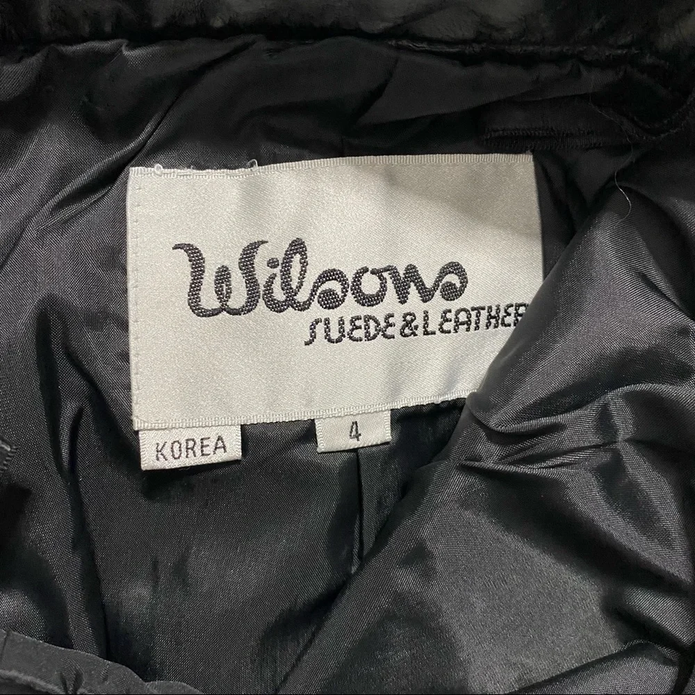 WILSONS Vintage Black Leather Pencil Skirt - Picture 7 of 7